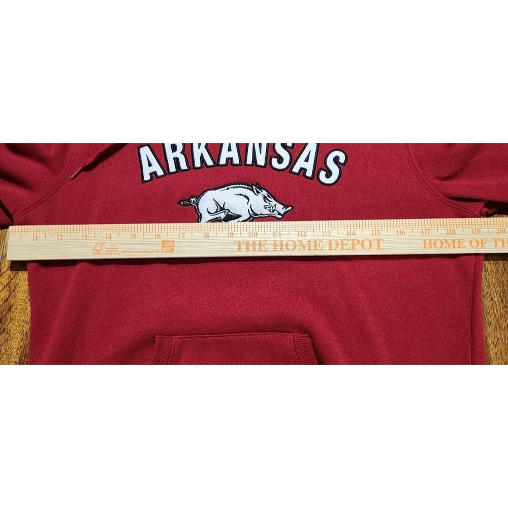 Colosseum Arkansas Razorbacks Womens Hoodie Small Red Sleeve Graphic Sweatshirt - Picture 5 of 8